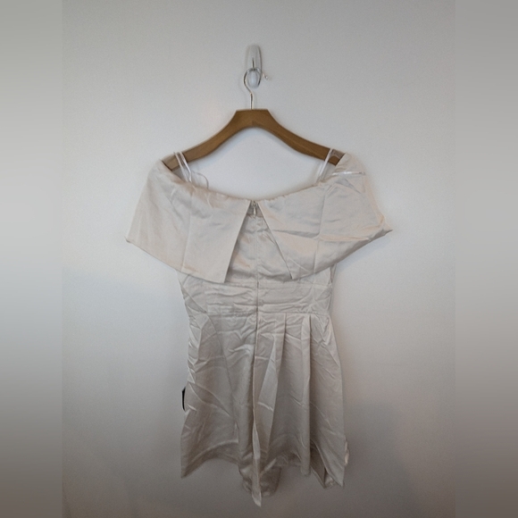 Lulu's Always Celebrating Elegant Cream Off-Shoulder Dress - Picture 4 of 5